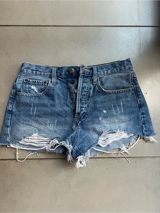 Z Supply Pants - Z Supply Distressed Denim Jean Shorts - Blue